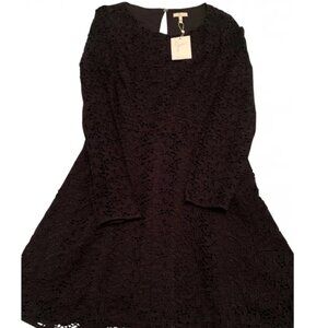 New Joie Black Eyelit Dress Size Large